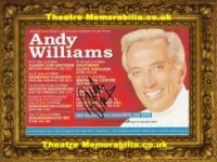 Andy Williams Concert Tour – Signed Autograph Flyer 2007