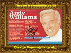 Andy Williams signed concert tour flyer