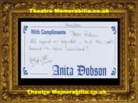 Anita Dobson Autograph Signed Official Compliments Slip – Actress