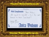 Anita Dobson Autograph Signed Official Compliments Slip – Actress