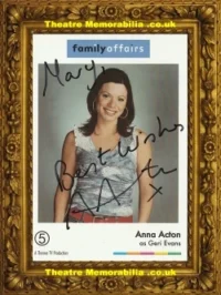 Anna Acton Autograph Signed Picture Geri Evans Family Affairs