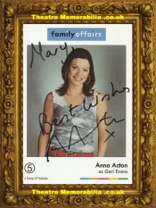 Anna Acton Autograph Signed Picture Geri Evans Family Affairs