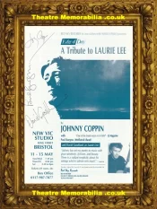 Bristol New Vic Studio Theatre – Tribute Laurie Lee – Signed Flyer Leaflet