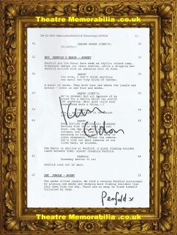 Danger Mouse script page signed by Kevin Eldon