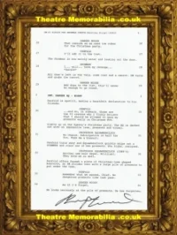 Danger Mouse Lex Armstrong Autograph Signed Script Page