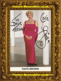 Faith Brown Autograph Signed Picture Card – Comedian