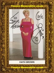 Faith Brown Autograph Signed Picture Card – Comedian