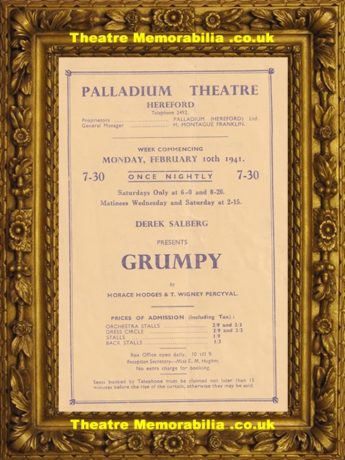 Grumpy theatre programme, Palladium Theatre Hereford 1941 - image 3