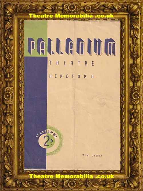The Letter theatre programme, Palladium Theatre Hereford 1941 - image 2