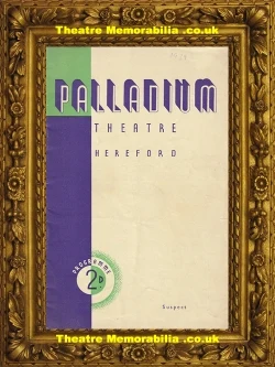 The Suspect theatre programme, Palladium Theatre Hereford 1939