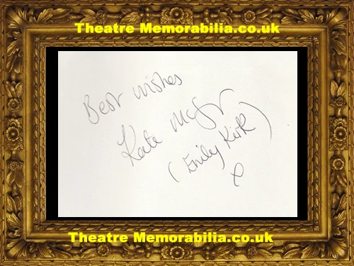 Kate McGregor signed sheet, Emmerdale - image 3