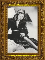 Lauren Bacall Autograph Signed Picture