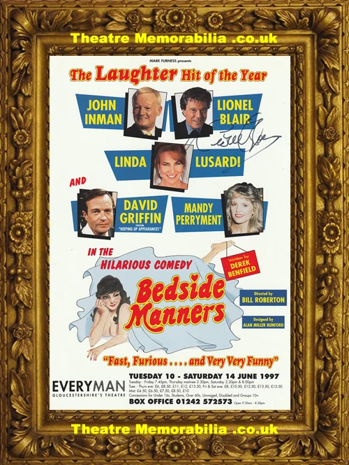 Lionel Blair signed Bedside Manners theatre flyer 1997 - image 2