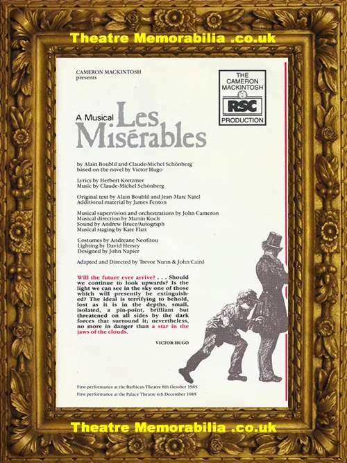 Les Miserables theatre programme and brochure, Palace Theatre London 1986 - image 3