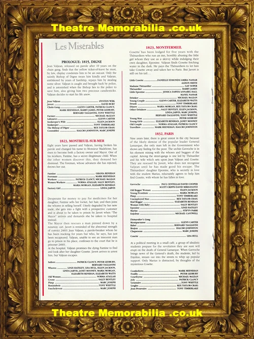 Les Miserables theatre programme and brochure, Palace Theatre London 1986 - image 4