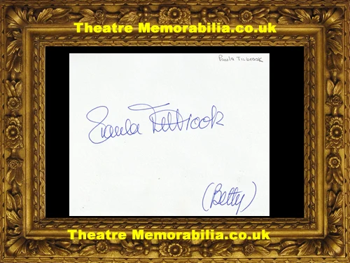 Paula Tilbrook signed sheet, Emmerdale - image 3