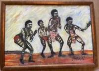 Rolf Harris Painting – Aboriginal Tribe Australia
