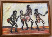Rolf Harris Painting – Aboriginal Tribe Australia