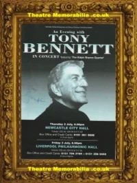 Tony Bennett Autograph Signed Flyer An Evening With Tour 1998