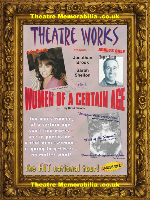 Vicki Michelle signed Women Of A Certain Age theatre flyer 1998 - image 2
