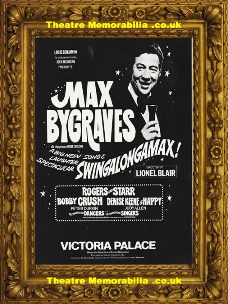  London Victoria Palace Theatre – Max Bygraves Singalong Signed Plus Extras - Theatre Memorabilia - Theatre Programmes Theatre Memorabilia - Theatre Programmes