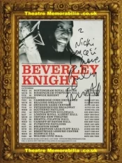 Beverley Knight Autograph Signed Tour Dates Flyer
