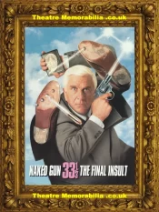 Naked Gun 33 1/3 Final Insult Film Synopsis Poster Nielsen + Presley 1994