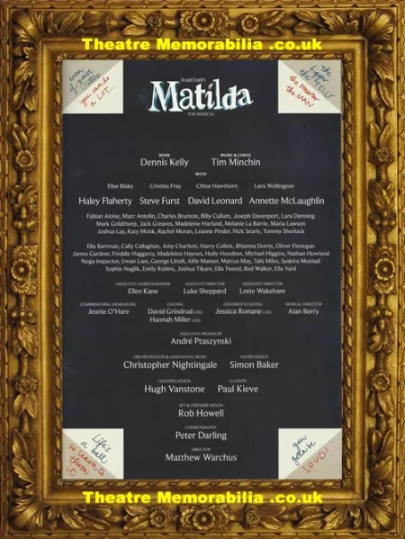  Cambridge Theatre – Matilda – 2011 - Theatre Memorabilia - Theatre Programmes Theatre Memorabilia - Theatre Programmes