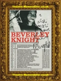 Beverley Knight Autograph Signed Tour Dates Flyer