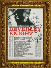 Beverley Knight Autograph Signed Tour Dates Flyer