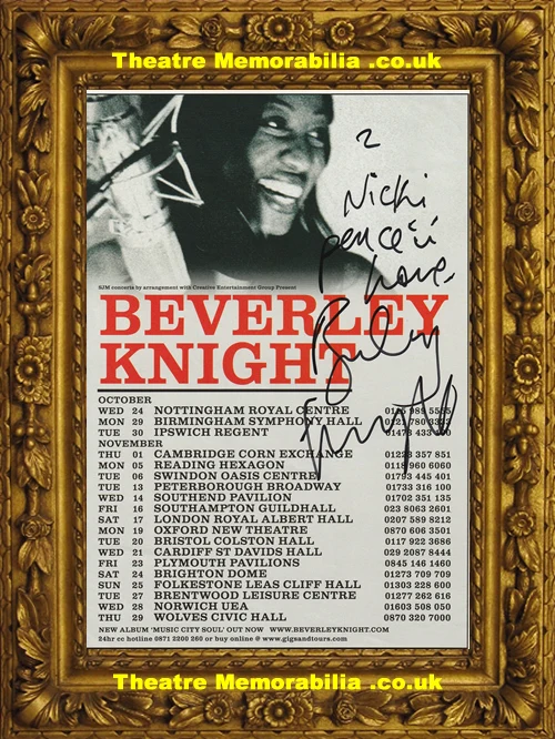 Beverley Knight signed tour dates flyer - image 2