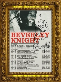 Beverley Knight signed tour dates flyer