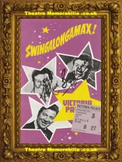 London Victoria Palace Theatre – Max Bygraves Singalong Signed Plus Extras