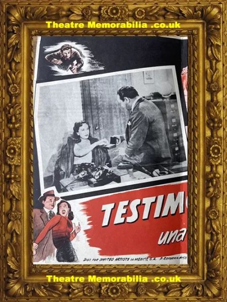  Film Poster – Testimonial De Una Amante – Vice Squad 1953 - Theatre Memorabilia - Theatre Programmes Theatre Memorabilia - Theatre Programmes