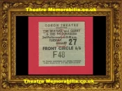 The Beatles Concert Ticket – Odeon Theatre Southport 1963