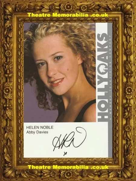  Helen Noble Autograph Signed Picture Cast Card – Hollyoaks - Theatre Memorabilia - Theatre Programmes Theatre Memorabilia - Theatre Programmes
