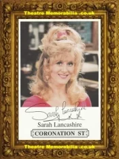  Sarah Lancashire Autograph Signed Picture – Coronation Street Corrie - Theatre Memorabilia - Theatre Programmes Theatre Memorabilia - Theatre Programmes