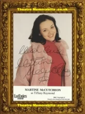  Martine McCuthcheon Autograph Signed Picture – Eastenders Tiffany - Theatre Memorabilia - Theatre Programmes Theatre Memorabilia - Theatre Programmes