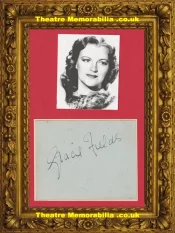  Gracie Fields Autograph Signed Sheet – Singer - Theatre Memorabilia - Theatre Programmes Theatre Memorabilia - Theatre Programmes
