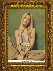  Caprice Autograph Signed Picture – Model Hollyoaks - Theatre Memorabilia - Theatre Programmes Theatre Memorabilia - Theatre Programmes