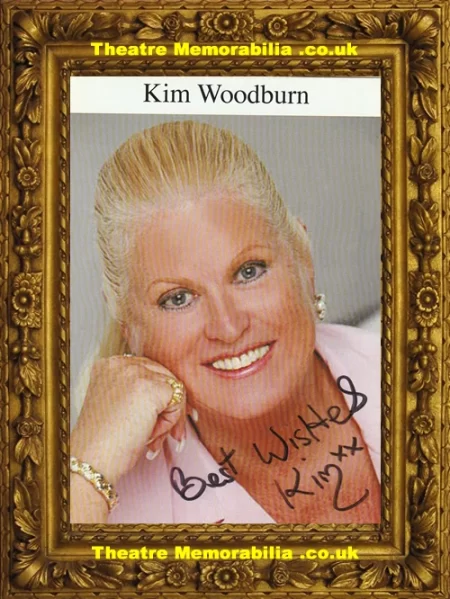  Kim Woodburn Autograph Signed Picture – TV Personality - Theatre Memorabilia - Theatre Programmes Theatre Memorabilia - Theatre Programmes