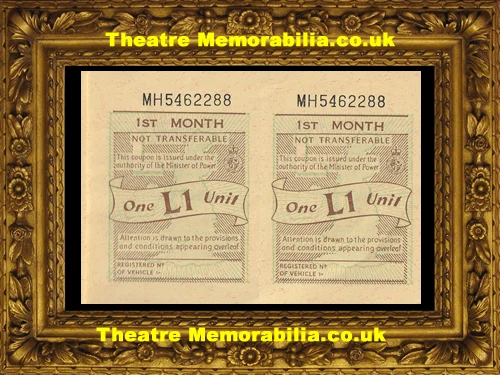 Motor Car Fuel Ration Book 1960s - Theatre Memorabilia - Theatre Programmes - Theatre Memorabilia - Theatre Programmes Motor Car Fuel Ration Book 1960s - Theatre Memorabilia - Theatre Programmes Theatre Memorabilia - Theatre Programmes