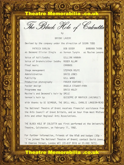 Brent National Theatre - The Black Hole Of Calcutta - 1980s - Image 4