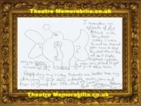 Christine Bottomley Autograph Signed Doodle Drawing – Shameless + Sherlock