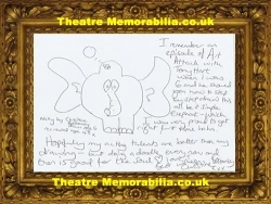 Christine Bottomley signed doodle drawing card