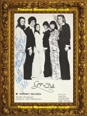 Guys N Dolls Autograph Signed Picture Card – Pop Band 1970s