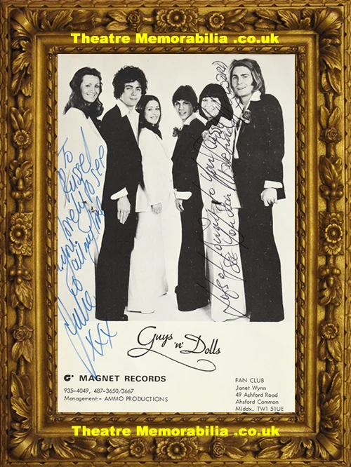 Guys N Dolls signed picture card - image 2