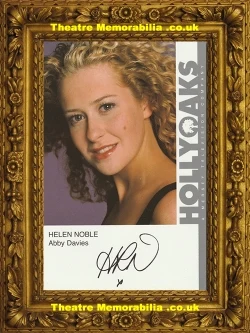 Helen Noble signed Hollyoaks cast card