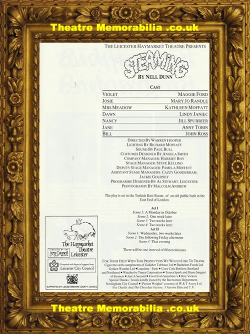 Steaming theatre programme, Haymarket Theatre Leicester 1985 - image 4
