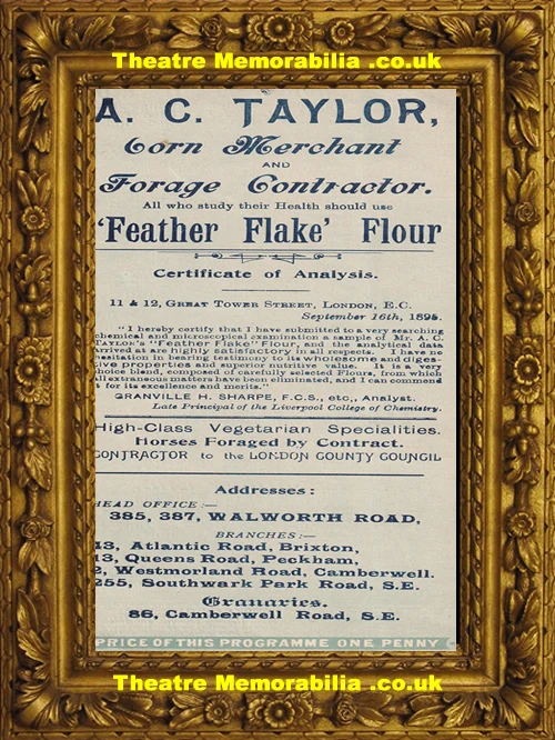 My Girl theatre programme, Metropole Theatre & Opera House London 1896 - image 3